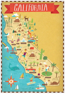 a map of a california state